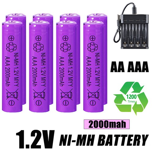 Batterie ricaricabili aa - ricaricabili, 1,2v