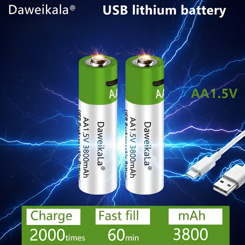 3800mah usb ricarica - aa,