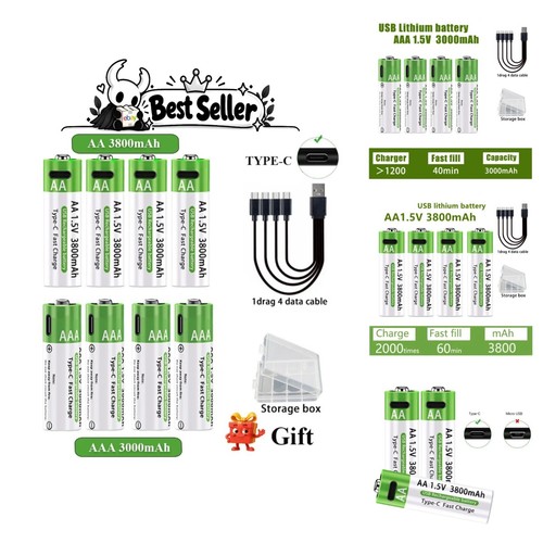 Ndnnas aaa batteria - al, litio
